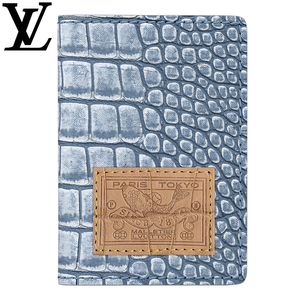 Blue Denim Crocodile Pocket Organizer - N89172 - Brand New