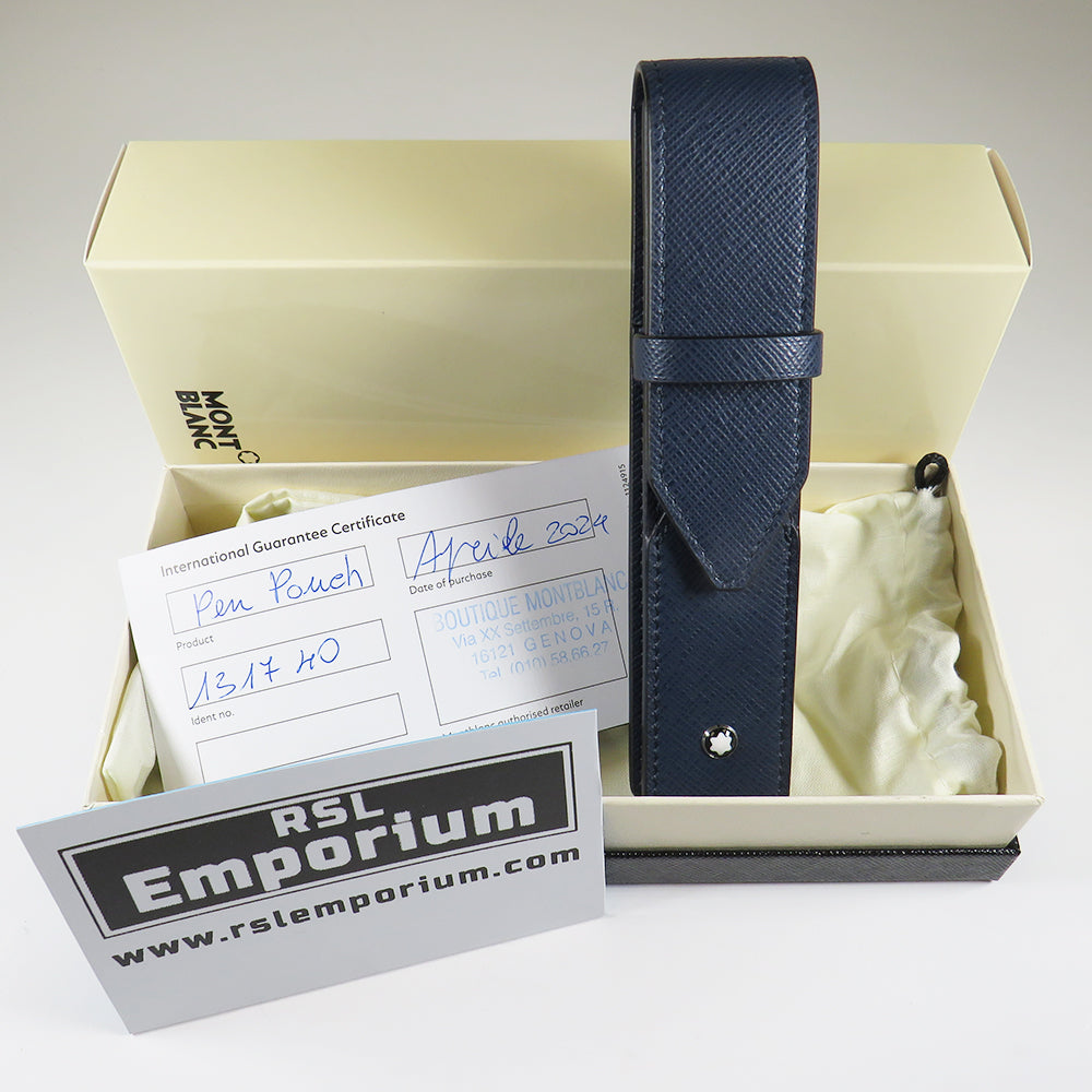Meisterstück Sartorial Leather Ink Blue Pen Case
