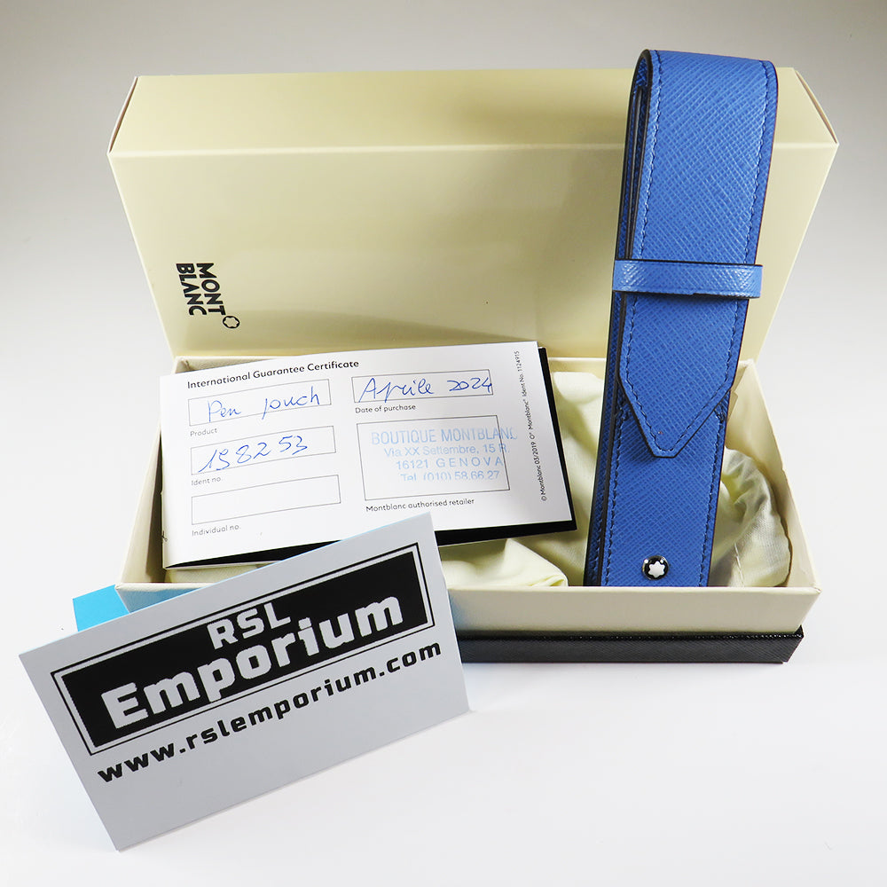 Meisterstück Sartorial Leather Dusty Blue Pen Case